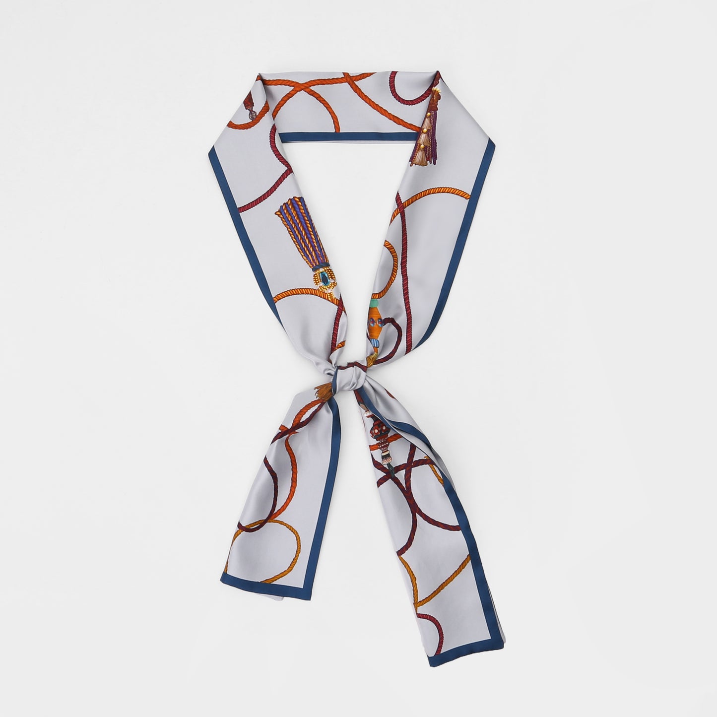 Silk ribbon scarf 008