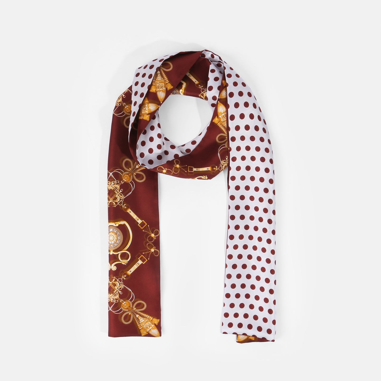 Silk ribbon scarf 014