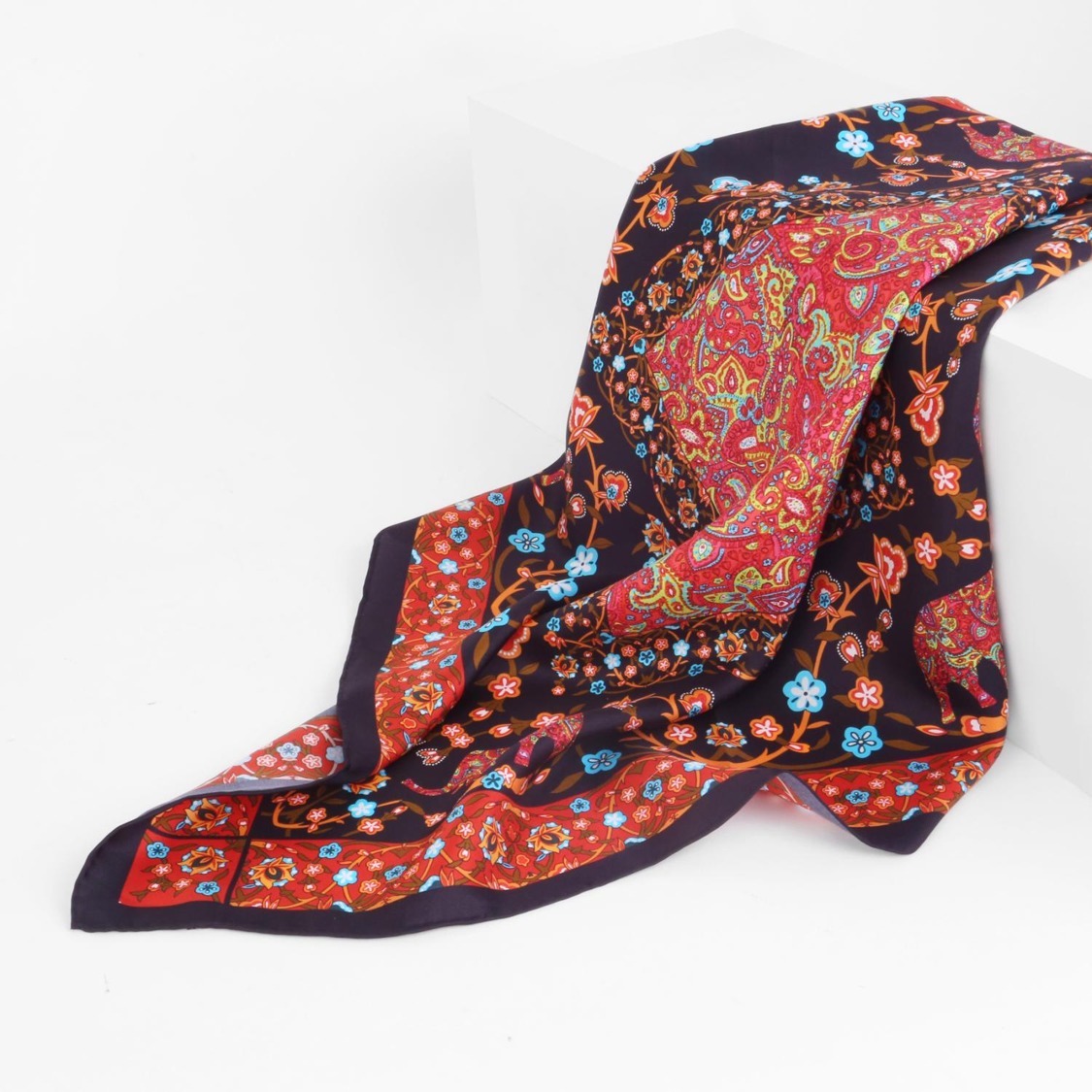 Silk twill scarf  Impressions of the Miao ethnic