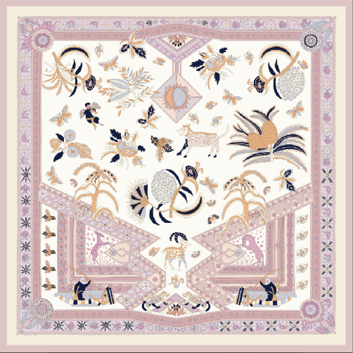 Silk twill scarf  Fairyland