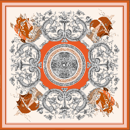 Silk twill scarf  Barque