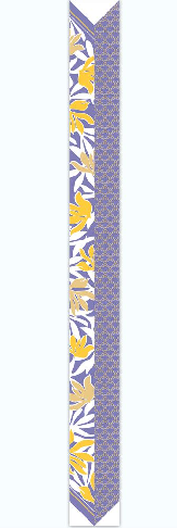 Silk ribbon scarf  Purple misty