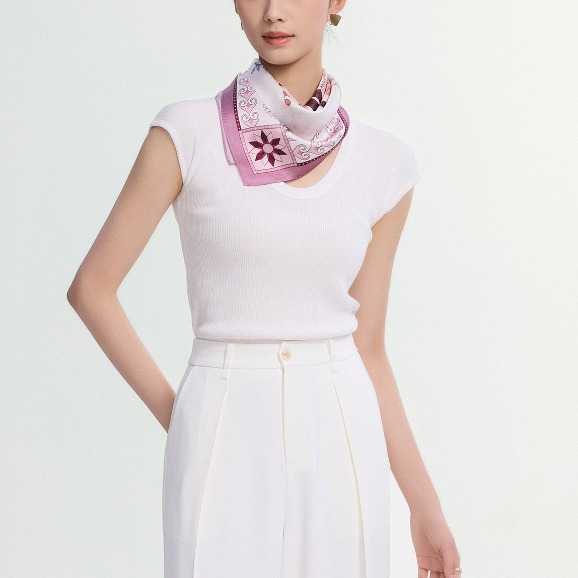 Silk Satin scarf (6403)