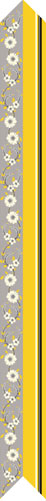 Silk ribbon scarf  Happy yellow