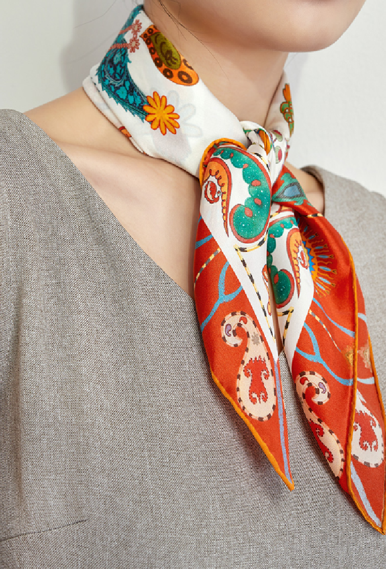 Silk twill scarf  Kaleidoscope