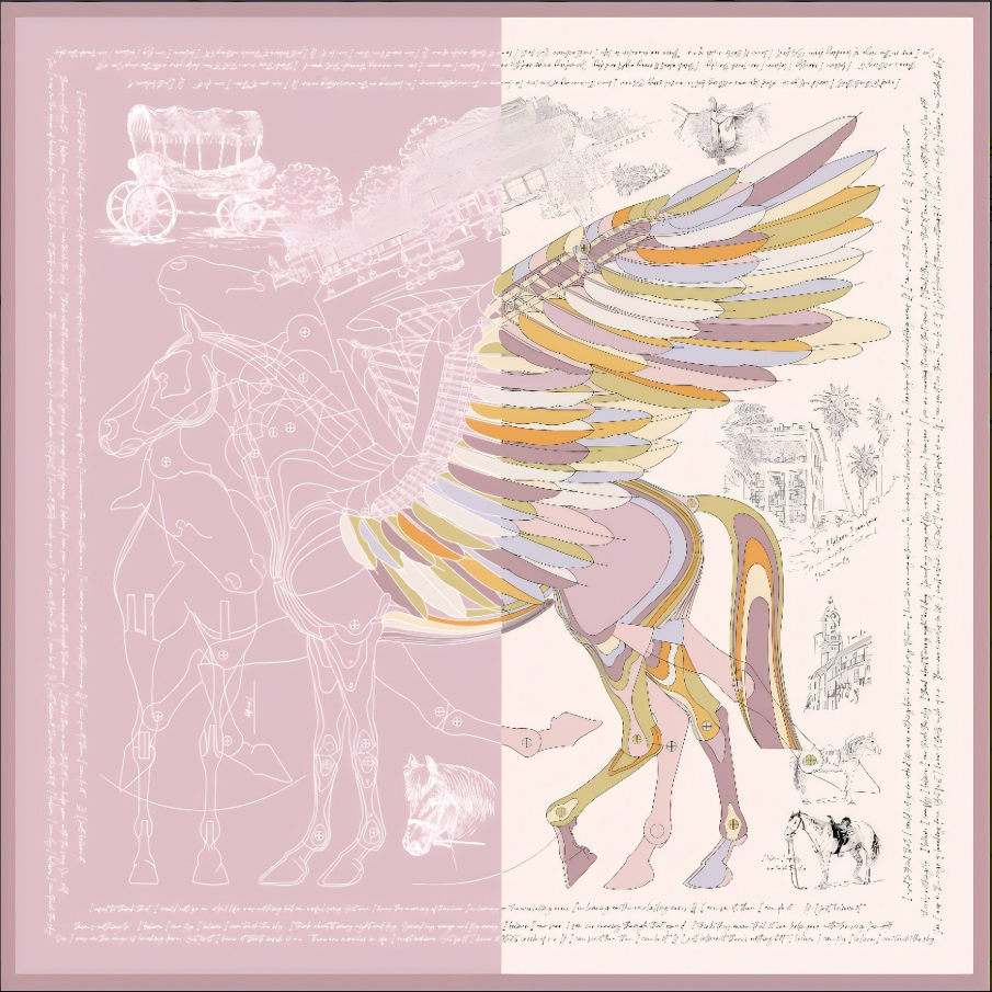 Silk/wool  Shawl (Pegasus)