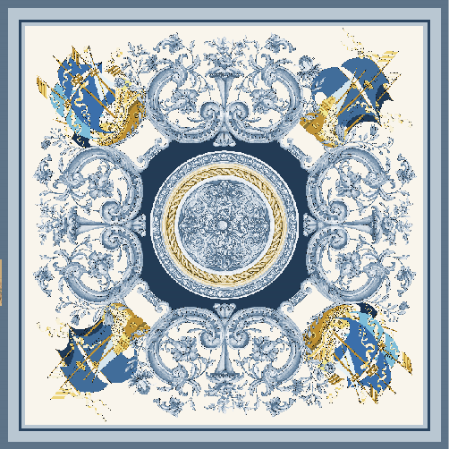 Silk twill scarf  Barque