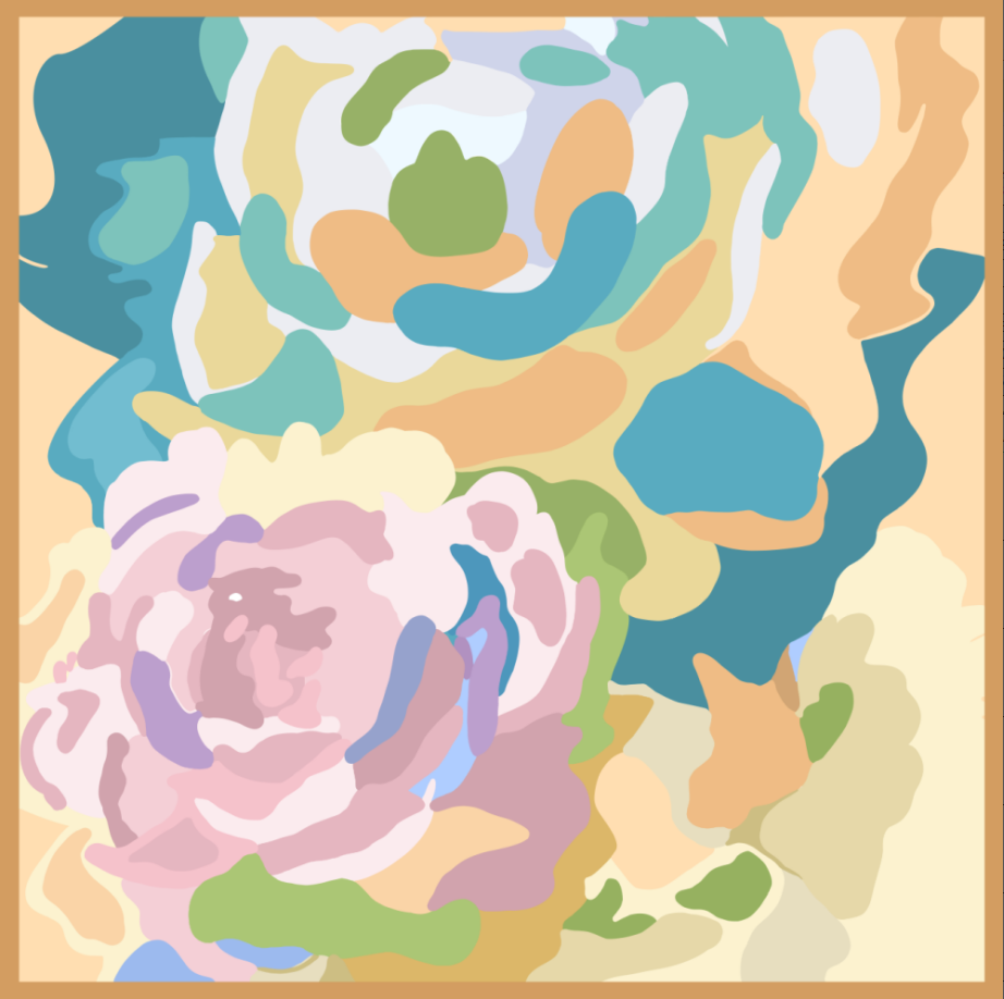 Silk satin scarf  Rose