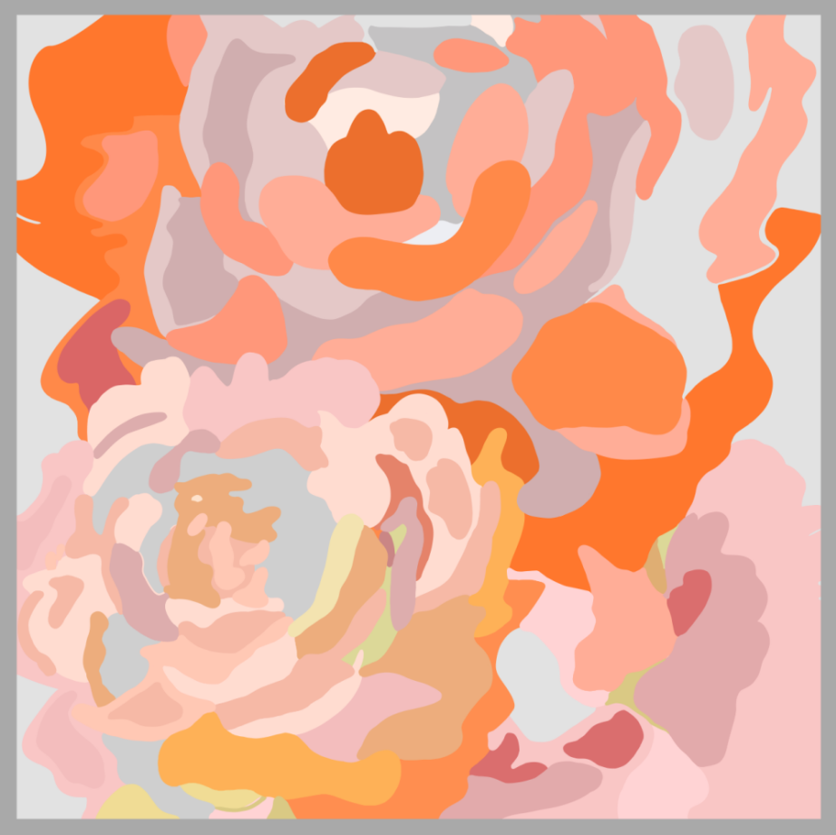 Silk satin scarf  Rose