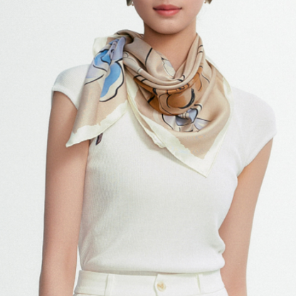 Silk Twill scarf Roses