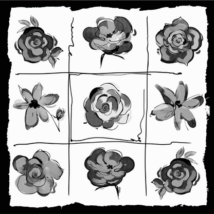 Silk Twill scarf Roses