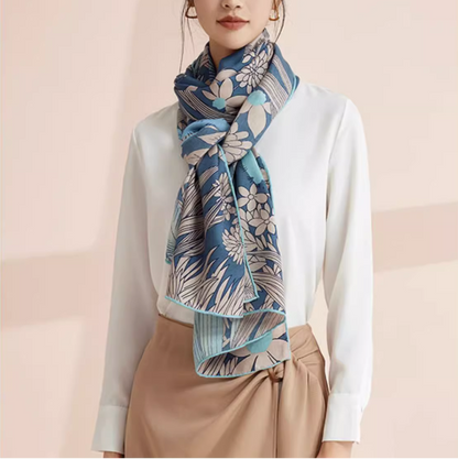 Silk/wool Long Shawl （0132)