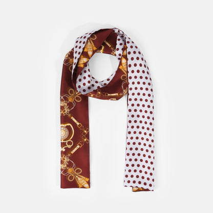 Silk ribbon scarf  014