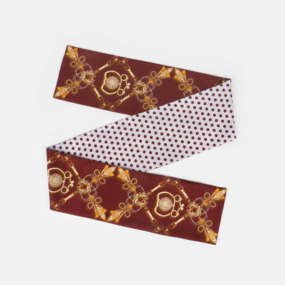 Silk ribbon scarf  014