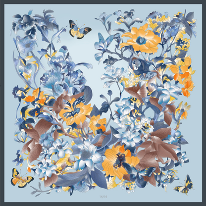 Double-sided Silk Twill scarf Spring （101）