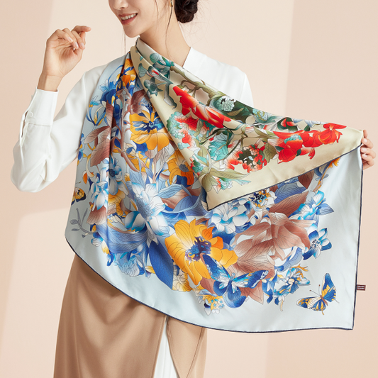 Double-sided Silk Twill scarf Spring （101）