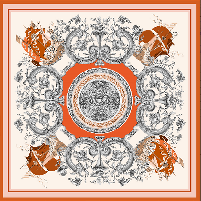 Silk twill scarf  Barque