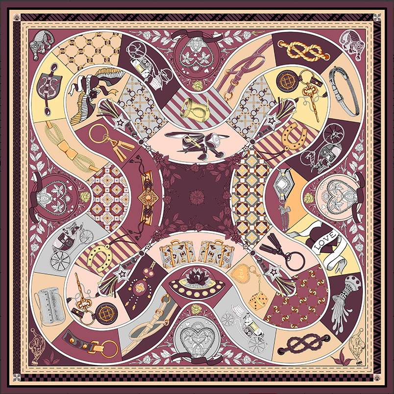 Big Silk twill scarf  （4203）