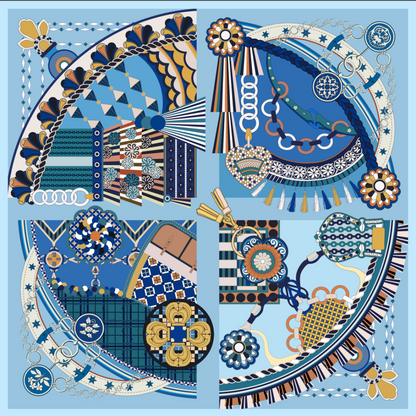 Double-sided Silk scarf Spring （1501)