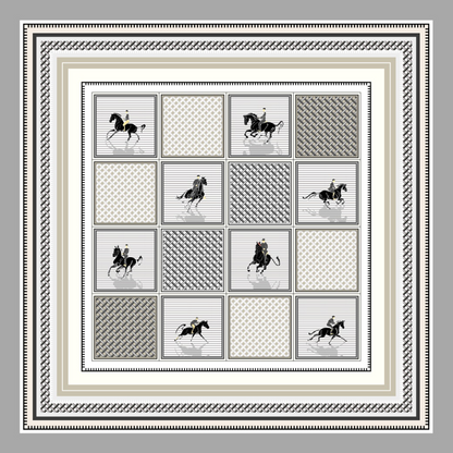Silk Satin scarf Equestrian