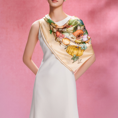 Silk satin scarf  （1509)