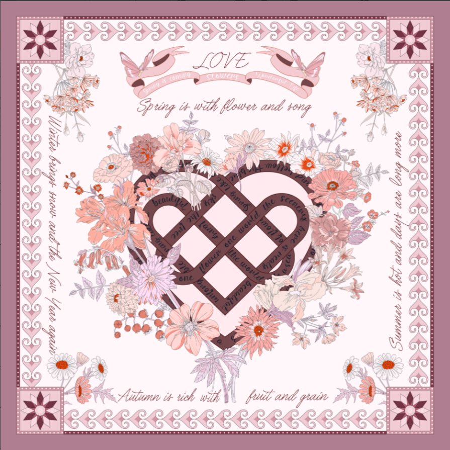 Silk Satin scarf  (6403)