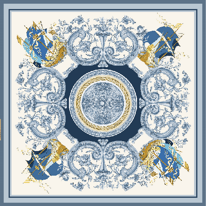 Silk twill scarf  Barque