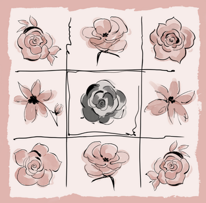 Silk Twill scarf Roses