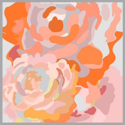 Silk satin scarf  Rose